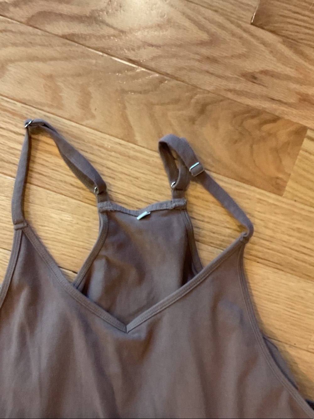 Casual V-Neck Pocket Tank Dress SKORT Taupe XL sporty EUC pockets stretchy - Picture 4 of 9